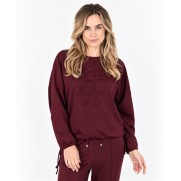 ZOSO Sweater tekst 3D Vivian Bordeaux